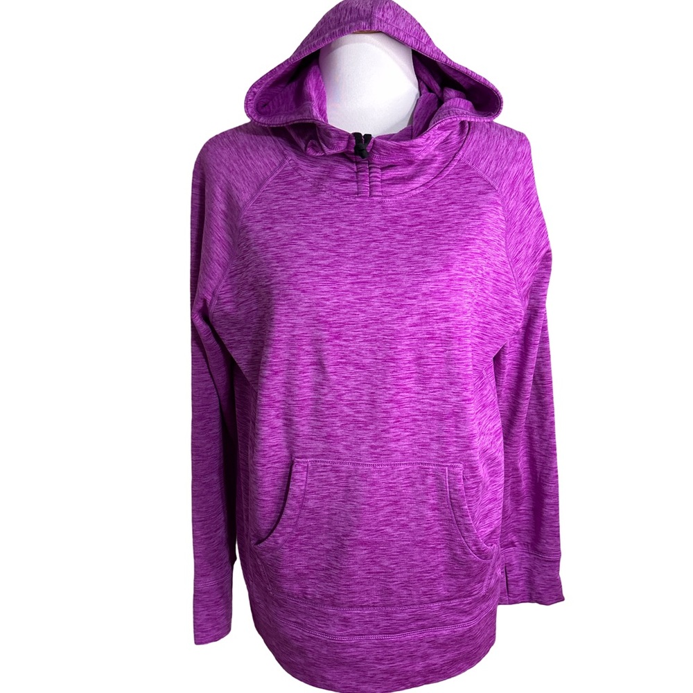 Marc New York Heathered Purple Hooded Pullover Sweater